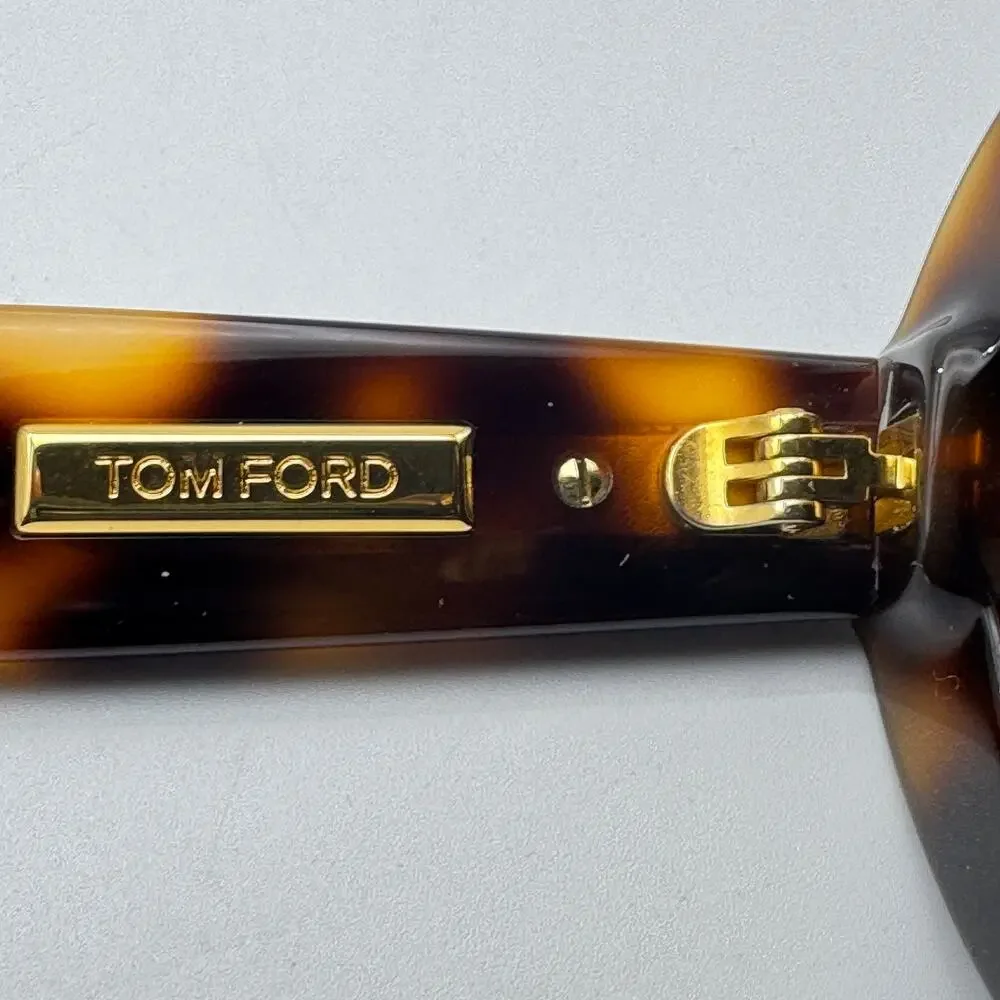 Tom Ford Sunglasses Icon FT1328 53E Havana Oval Frame Brown Lens 55-18-140 New